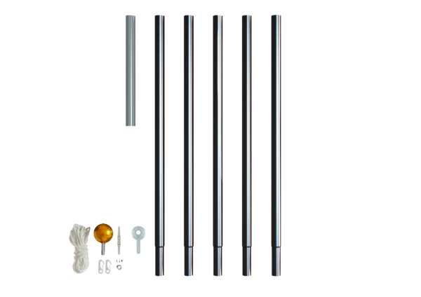 Twinkly Light Tree Pole 6m, Black Aluminum