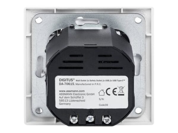 Digitus | Safety Plug for Flush Mounting with 1 x USB Type-C, 1 x USB A - Image 4
