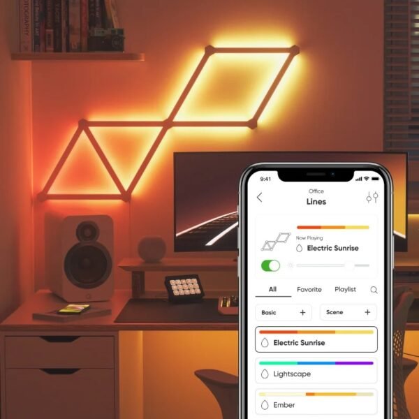 Nanoleaf|Lines Starter Kit (9 panels)|16M+ colors - Image 4
