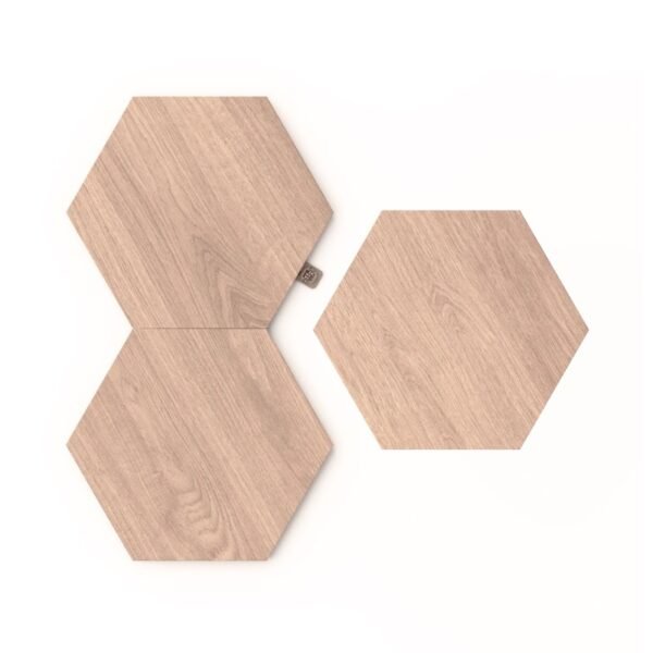 Nanoleaf|Elements Wood Look Hexagons Expansion Pack (3 panels)|Cool White + Warm White - Image 3