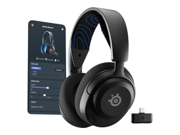 SteelSeries | Gaming Headset | Arctis Nova 5P | Bluetooth | Over-Ear | Noise canceling | Wireless | Black - Image 2