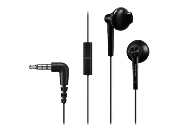 Panasonic | Headphones | RP-TCM55E-K | Wired | In-ear | Microphone | Black - Image 2