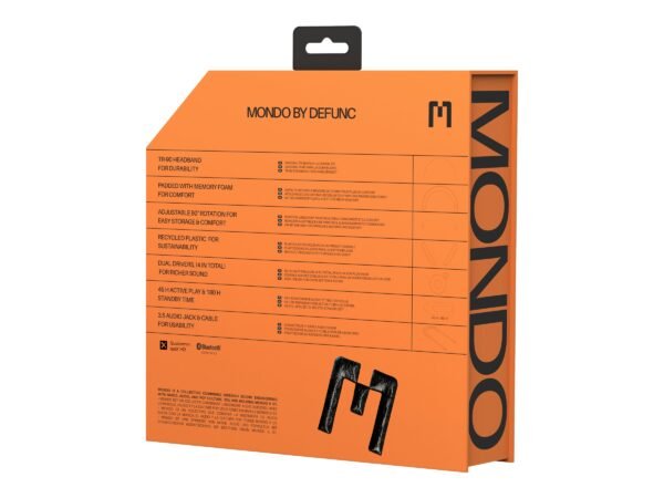 Mondo | Headphones | M1001 | Wireless | Over-Ear | Microphone | Wireless | Black - Image 6