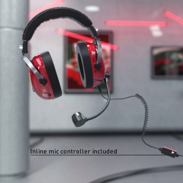 Thrustmaster | Gaming Headset | DTS T Racing Scuderia Ferrari Edition | Wired | Over-Ear | Red/Black - Image 4