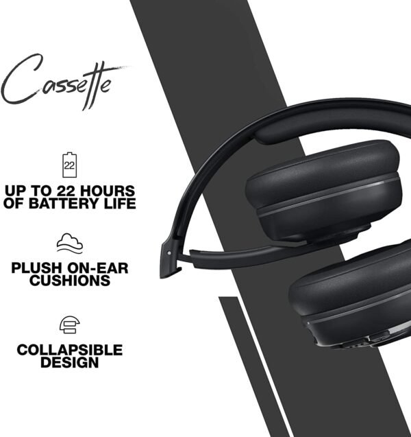 Skullcandy | Wireless Headphones | Cassette | Wireless/Wired | On-Ear | Microphone | Wireless | Black - Image 5